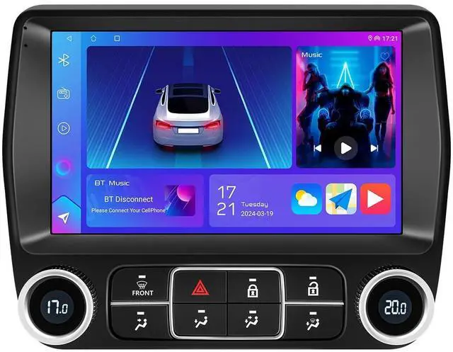 Main image of Android Car Stereo for Camaro 2008-2015, 9.1-inch HD Touchscreen, WiFi, GPS Navigation, Backup Camera (4+64G)