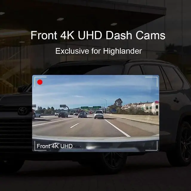 Alt view image 2 of 5 - WEFOKA Front 4K Dash Cam for 2020-2025 Toyota Highlander LE Limited L XLE XSE Platinum (Gen4/UX70), OEM Look, Dual HD Video, WiFi & APP, Loop Recording, G-Sensor, Easy to Set, 128GB Card (F10)