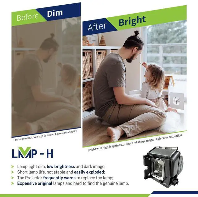 Alt view image 2 of 5 - LMP-H LMP-H220 Replacement Projector Lamp with Housing Compatible with for Sony VPL SX630 SX631 SW620 SW630 SW631 VW260ES VW270ES VW285ES VW290ES VW295ES VW315N VW320ES VW360ES VW360ES VW385ES