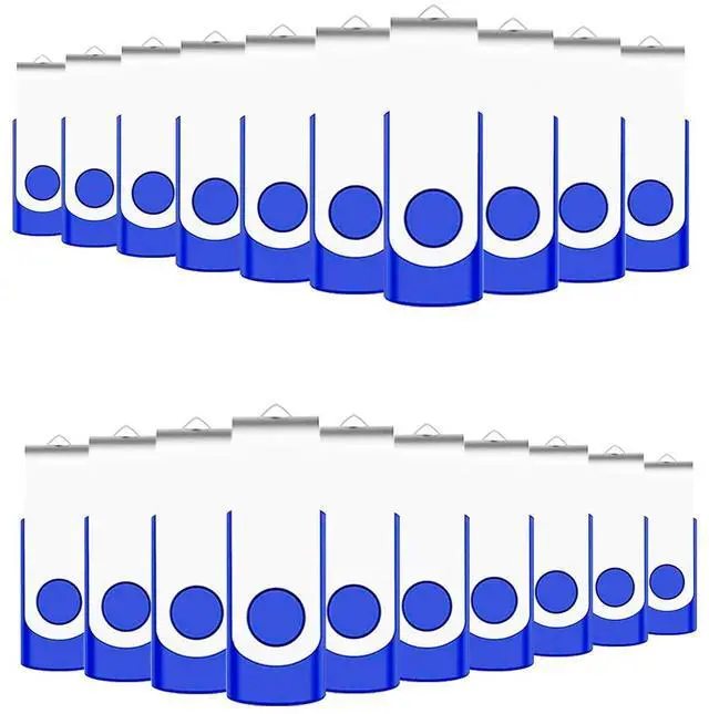 Main image of 256MB Bulk Flash Drives 50 Pack, EASTBULL USB 2.0 Fast Speed Flash Drives Bulk Swivel Thumb Drives Pack (Blue)