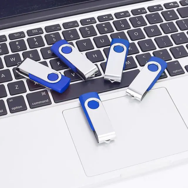 Alt view image 2 of 5 - 256MB Bulk Flash Drives 50 Pack, EASTBULL USB 2.0 Fast Speed Flash Drives Bulk Swivel Thumb Drives Pack (Blue)