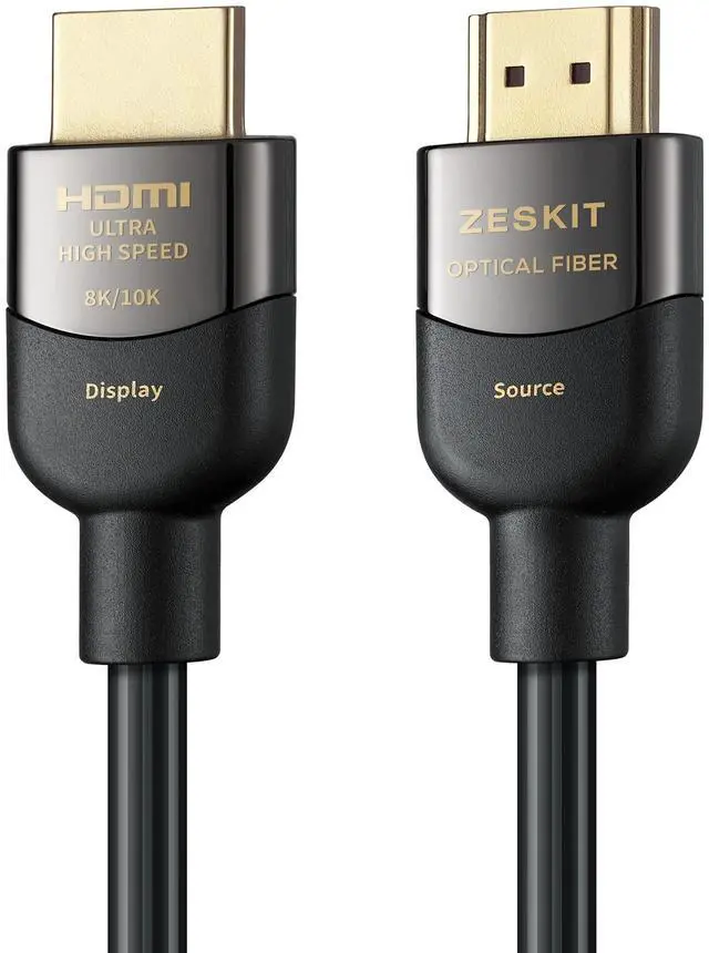 Alt view image 4 of 5 - Zeskit Optical Fiber 15m (49ft) 48Gbps Ultra High Speed HDMI Cable 8K60 4K120 144Hz eARC HDR HDCP 2.2 2.3 Compatible with Dolby Vision Apple TV 4K Roku Sony LG Samsung Xbox Series X RTX 3080