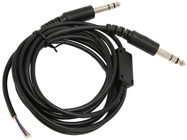 Alt view image 3 of 5 - JTLB Aviation Headset Replacement Cable for David Clark AVCOMM Dual GA Plug Aviation Headphone DIY Cable 6.6ft