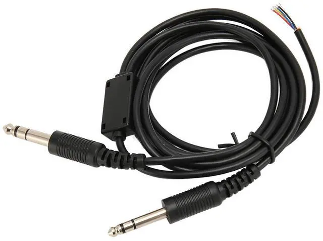 Alt view image 2 of 5 - JTLB Aviation Headset Replacement Cable for David Clark AVCOMM Dual GA Plug Aviation Headphone DIY Cable 6.6ft
