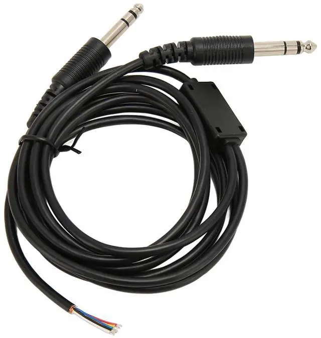 Alt view image 4 of 5 - JTLB Aviation Headset Replacement Cable for David Clark AVCOMM Dual GA Plug Aviation Headphone DIY Cable 6.6ft