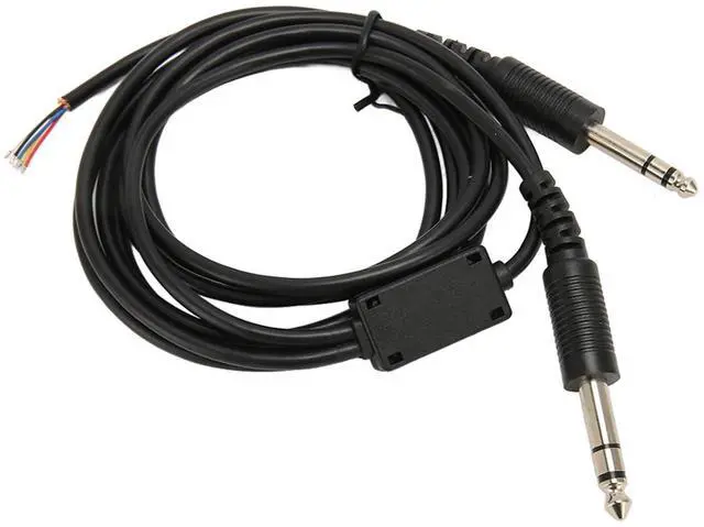 Alt view image 5 of 5 - JTLB Aviation Headset Replacement Cable for David Clark AVCOMM Dual GA Plug Aviation Headphone DIY Cable 6.6ft