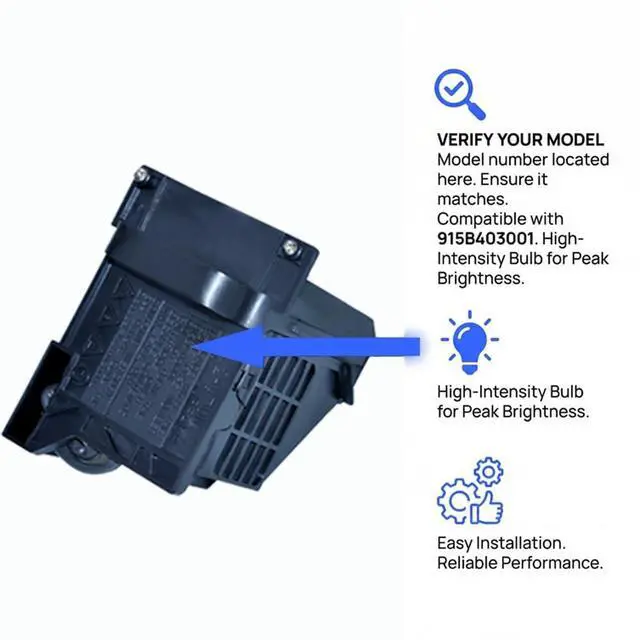 Alt view image 3 of 5 - Molgoc for 915b403001 Mitsubishi Replacement lamp WD-60735 WD-60737 WD-73737 WD-73C9 WD-65C9 WD-65735 WD-73735 DLP TV Replacemet Lamp
