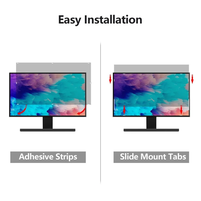 Alt view image 5 of 5 - RedANGEL 2-Pack 24-Inch Computer Privacy Screen for 16:9 Monitor
