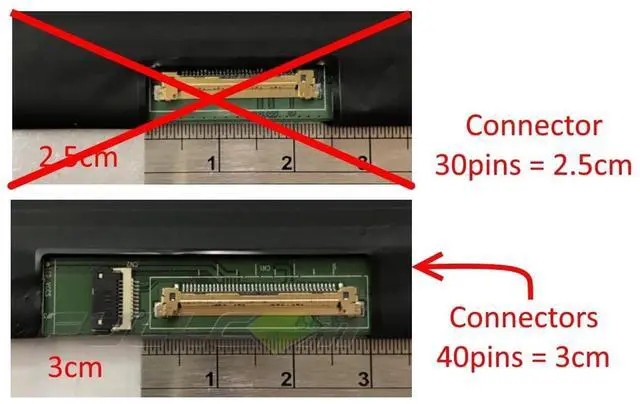 Alt view image 4 of 5 - FULLCOM New LCD Replacement Screen 15.6 Inch N156HCE-GA2 C2 C3 (with Brackets) FHD 1920x1080 40 Pin 144HZ 72% Matte for Laptop/Display/Screen/LCD Application