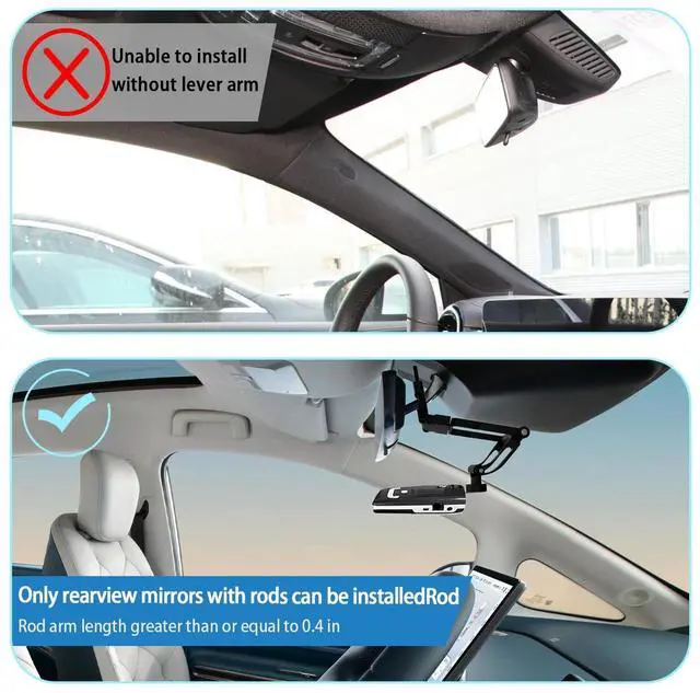 Alt view image 4 of 5 - xsaaczm Aluminum Rearview Mirror Radar Detector Mount for Escort Max/Max2/Max360