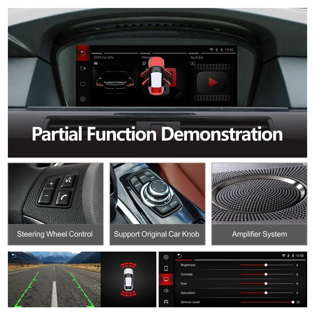 Alt view image 2 of 5 - Car Stereo for BMW CCC System with CarPlay & Android Auto, IPS Touchscreen
