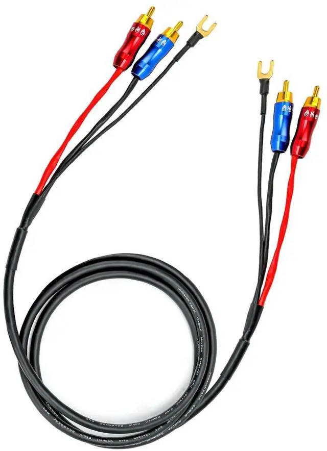 Main image of KKCable FO-I Dual RCA to Dual RCA Interconnect Cable with Ground Wire - 3M (9.84ft)
