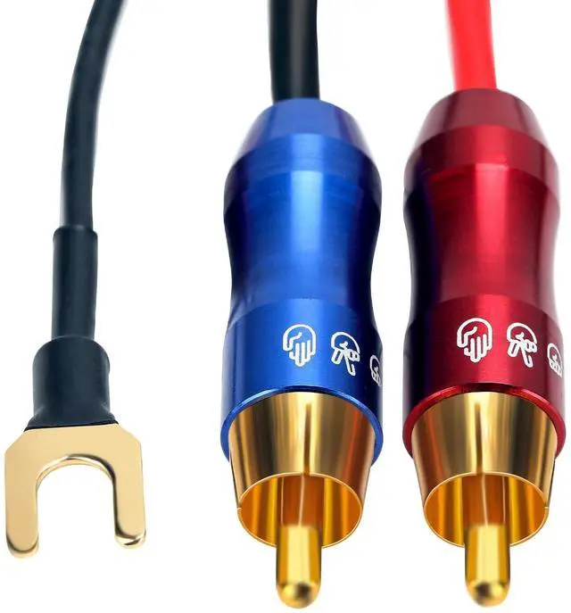Alt view image 2 of 5 - KKCable FO-I Dual RCA to Dual RCA Interconnect Cable with Ground Wire - 3M (9.84ft)