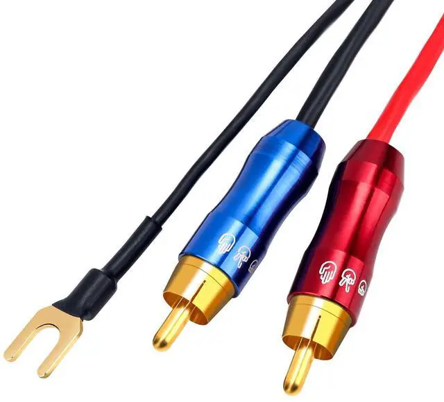 Alt view image 3 of 5 - KKCable FO-I Dual RCA to Dual RCA Interconnect Cable with Ground Wire - 3M (9.84ft)