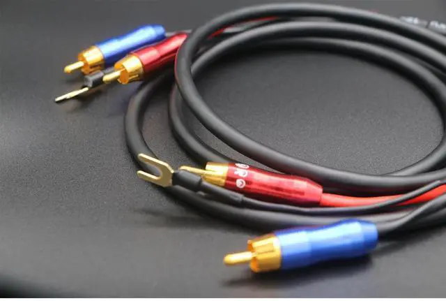 Alt view image 4 of 5 - KKCable FO-I Dual RCA to Dual RCA Interconnect Cable with Ground Wire - 3M (9.84ft)