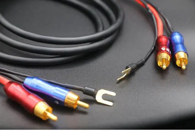 Alt view image 5 of 5 - KKCable FO-I Dual RCA to Dual RCA Interconnect Cable with Ground Wire - 3M (9.84ft)