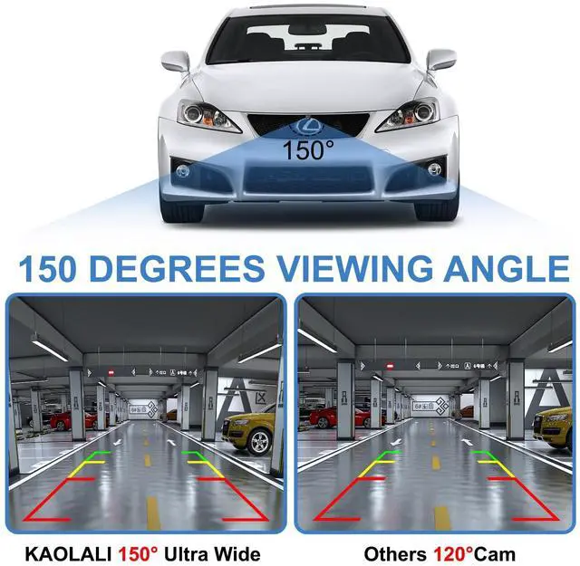 Alt view image 5 of 5 - KAOLALI HD Backup Camera, Clear Night Vision and Super Wide Angle Waterproof Reverse Rear View Camera for Cars Pickup Trucks SUVs RVs Vans (Black)