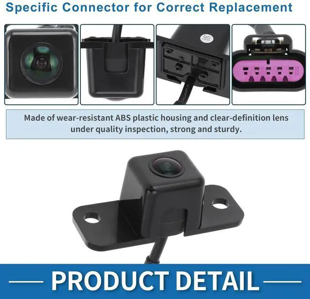Alt view image 4 of 5 - INFINAUTO Rear View Camera for Chevrolet Avalanche for Cadillac Escalade EXT 2007 2008 Park Assist Backup Reverse Camera Replace No.15862575/15173618/GM1960120