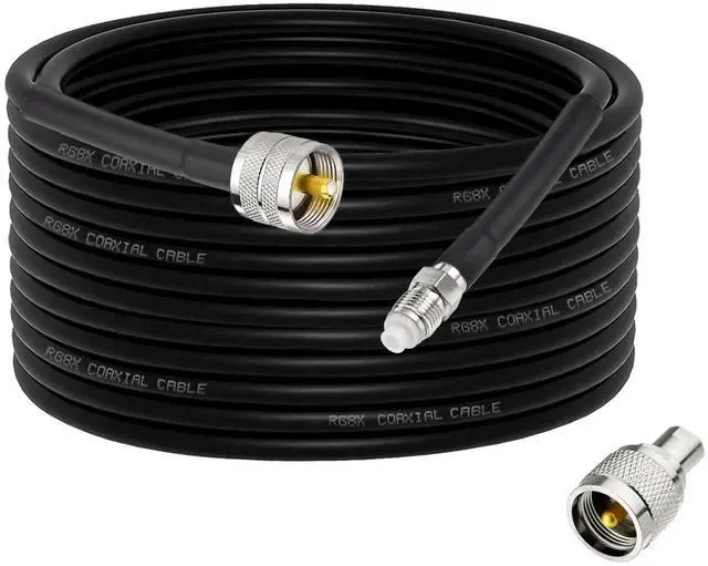 Main image of Superbat CB Coax Jumper RG8x Coaxial Cable 25ft, RG8X Coaxial Stranded Connector Wire with PL-259 and FME/PL259 Male Connector Durable, Low-Loss CB Radio HAM Radio Coax Cable