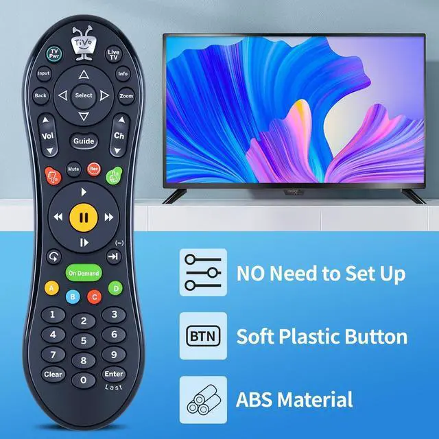Alt view image 4 of 5 - RYQIF Replacement Remote Control fits TiVo MEDIACOM RCN TIVO SMLD-00266-000 URC-7020BC0-0626-R RC30 1-1 C174901