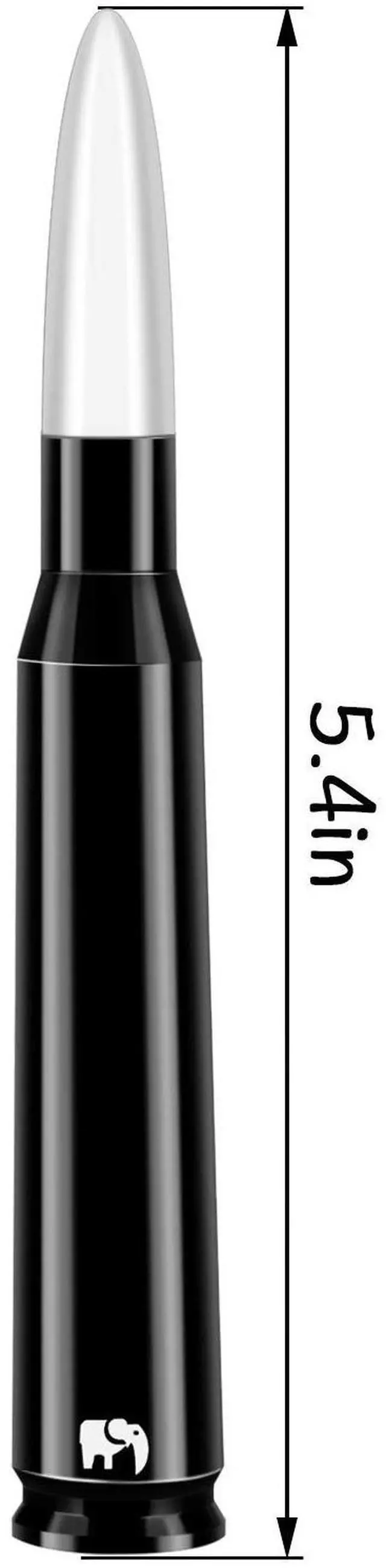 Alt view image 2 of 5 - ONE250 50 Cal Caliber Bullet Style Antenna, Compatible with Ford F-Series (F-150 F-250 F-350 Super Duty Ford Raptor Ranger Trucks 1997-2024) - Designed for Optimized FM/AM Reception (White)