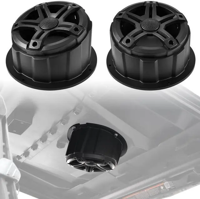 Main image of SAUTVS UTV One Pair Roof Speakers Pods Waterproof Dustproof Universal 6.5" Overhead Speakers Panels Enclosures Holder for Can-Am/Polaris/Kawasaki/Honda/Yamaha Accessories
