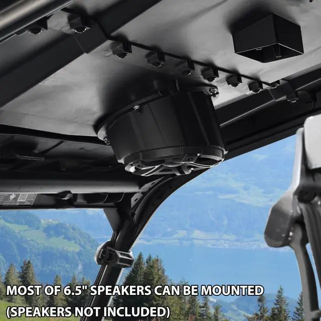 Alt view image 2 of 5 - SAUTVS UTV One Pair Roof Speakers Pods Waterproof Dustproof Universal 6.5" Overhead Speakers Panels Enclosures Holder for Can-Am/Polaris/Kawasaki/Honda/Yamaha Accessories