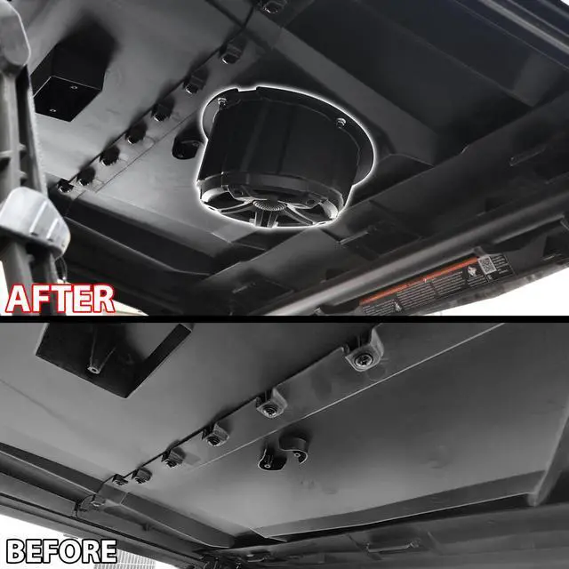 Alt view image 3 of 5 - SAUTVS UTV One Pair Roof Speakers Pods Waterproof Dustproof Universal 6.5" Overhead Speakers Panels Enclosures Holder for Can-Am/Polaris/Kawasaki/Honda/Yamaha Accessories