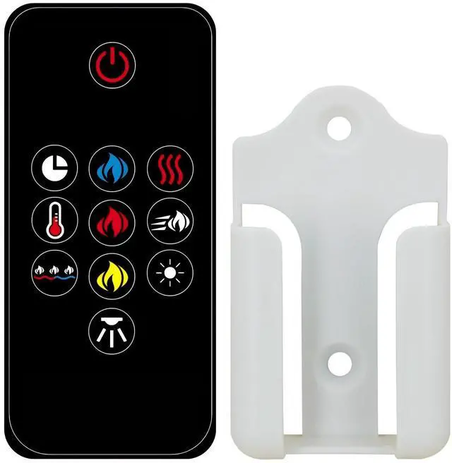Alt view image 2 of 5 - Replacement Remote Control for Napoleon Electric Fireplace W190-0136-SER NEFVC32H NEFVC38H NEFB50H-SV NEFB60H-SV NEFP32-5019W,with Wall Mounting Bracket