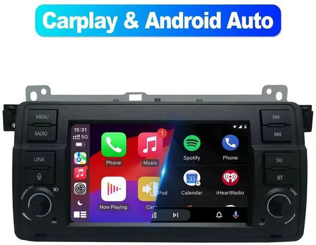 Alt view image 2 of 5 - pancdesfuy 7 inch HD Touch Screen Car Stereo for BMW E46 3 Series 1999-2004 with Wireless Apple CarPlay Android Auto FM/AM Bluetooth Mirror Link SWC DSP High Sound Quality Radio