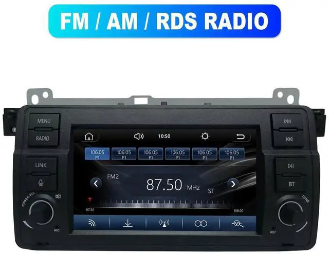 Alt view image 4 of 5 - pancdesfuy 7 inch HD Touch Screen Car Stereo for BMW E46 3 Series 1999-2004 with Wireless Apple CarPlay Android Auto FM/AM Bluetooth Mirror Link SWC DSP High Sound Quality Radio