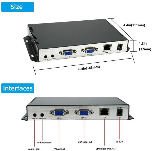 Alt view image 5 of 5 - ORIVISION H.265 H.264 MJPEG 1080P@60 VGA Video Encoder HD Video Audio Encoder with VGA Loopout Support HTTP, UTP, RTSP, RTMP, RTMPS, SRT, RTP, GB28181