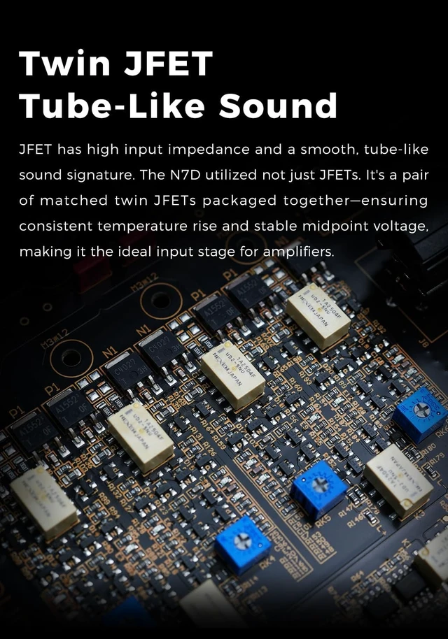 Alt view image 3 of 5 - aune N7 (DAC Edition) Headphone Amp and USB DAC, Pre-amp
