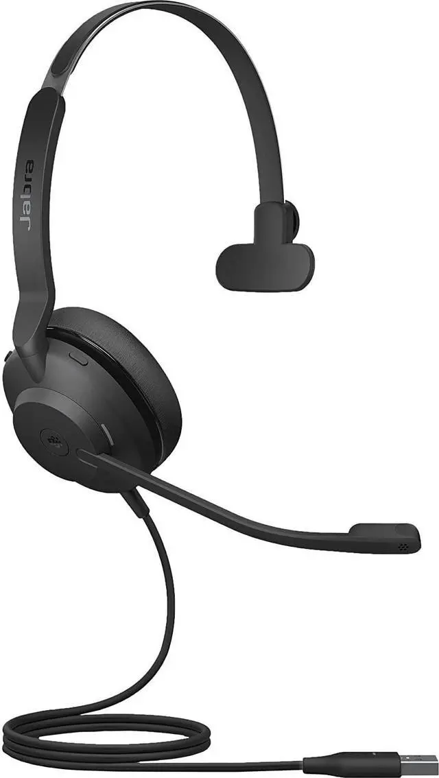 Main image of Jabra Evolve2 30 UC Wired Headset, USB-A, Mono, Black Lightweight, Portable Telephone Headset with 2 Built-in Microphones Work Headset with Superior Audio and Reliable Comfort
