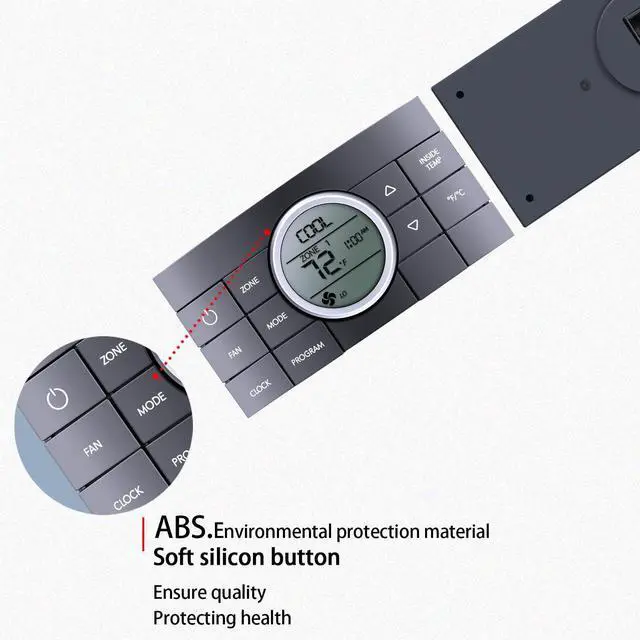 Alt view image 2 of 5 - ZWP 3314082.000 RV Thermostat Multi-Zone Comfort Control Center 2 10-Button Replacement for Dometic CCC2 - Fit for Air Conditoner Series 579/595/600/6308/520/6218xx/457915 and More