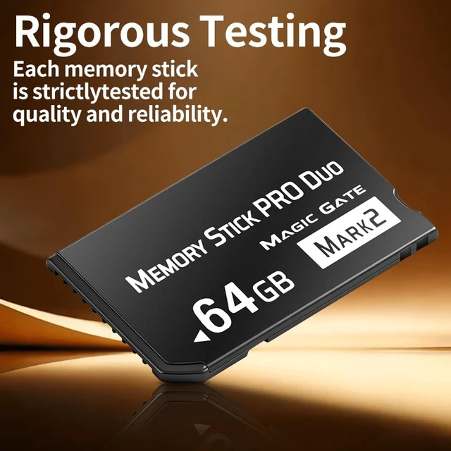 Alt view image 4 of 5 - Original 64GB(Mark 2) High Speed Memory Stick Pro-HG Duo for Gig Digital Camera PSP 1000 2000 3000