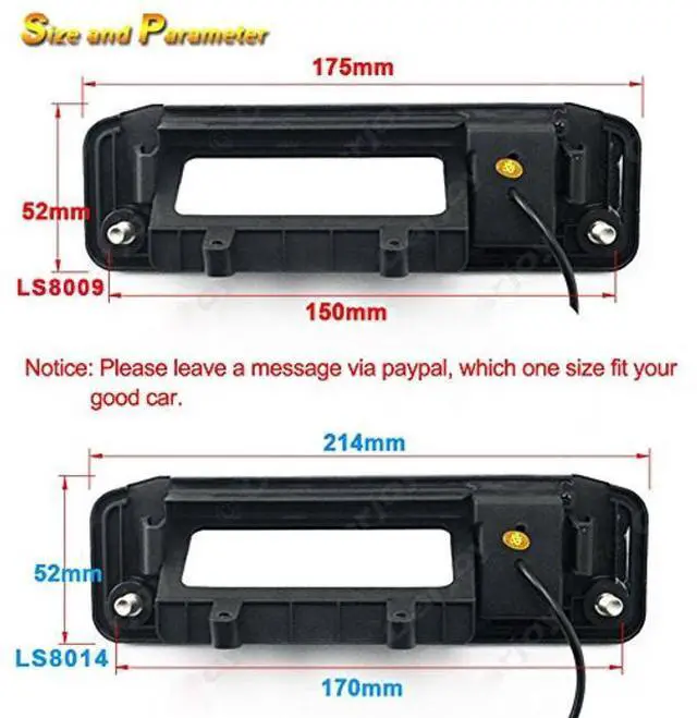 Alt view image 4 of 5 - Car Reversing System Parking Assistance -Waterproof Trunk Handle Reversing Camera, for Mercedes Benz GLK Class X204 ML Class GLA200/GLK200/GLK 260/GLK300/ML350/A180/A200/A260 W205 W166 W176 X166