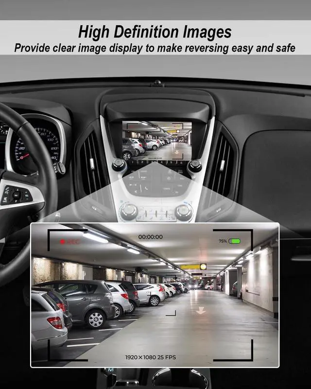 Alt view image 2 of 5 - 95407397 Rear View Backup Camera Fit for Chevy Cruze 2011-2016 Chevy Equinox 2010-2017 GMC Terrain 2010-2017 Park Assist Camera Replace 20903513 22913698