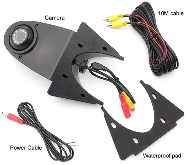 Alt view image 5 of 5 - Universal Camera Car Top Mount Brake Lamp Light Rear View Reverse Parking Camera,replacement for Citroen Berlingo Jumper Jumpy Nemo Dacia Dokker Van Nissan Navara HD for all RV models (Black Camera)