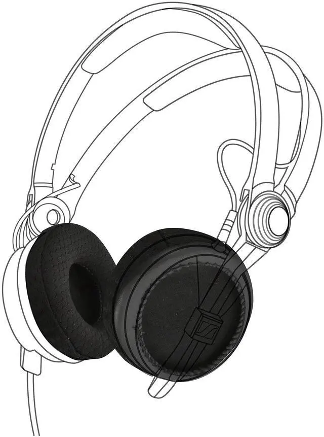 Main image of Earpadz Replacement for Sennheiser HD25 Ear Pads, Jerzee Earpadz by Dekoni, Soft Knit Replacement Headphone Cushions, Heat Activated Memory Foam, Proper Fit, Comfort and Sound Isolation, 1 Pair