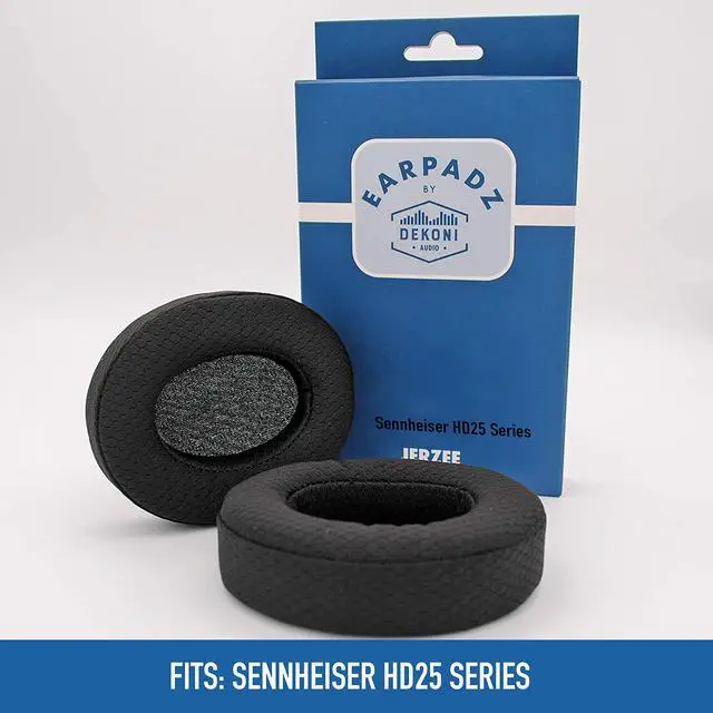 Alt view image 2 of 5 - Earpadz Replacement for Sennheiser HD25 Ear Pads, Jerzee Earpadz by Dekoni, Soft Knit Replacement Headphone Cushions, Heat Activated Memory Foam, Proper Fit, Comfort and Sound Isolation, 1 Pair