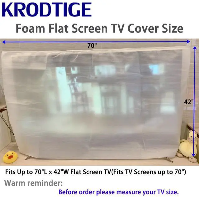 Main image of Krodtige 2 Pack Foam Flat Screen TV Cover Fits Up to 70" L x 42" W Flat Screen TV,70-75 Inch Foam Cover for TV Screen Protection During House Moving, Storage, Painting or Home Renovation