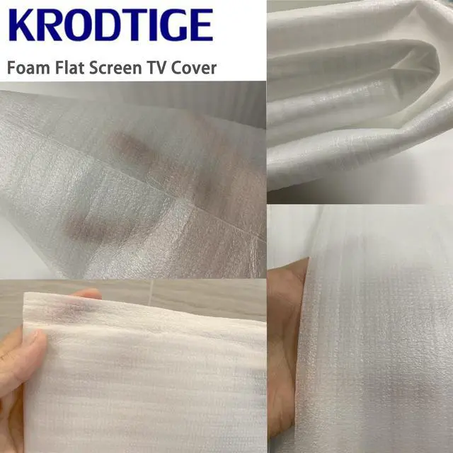 Alt view image 4 of 4 - Krodtige 2 Pack Foam Flat Screen TV Cover Fits Up to 70" L x 42" W Flat Screen TV,70-75 Inch Foam Cover for TV Screen Protection During House Moving, Storage, Painting or Home Renovation