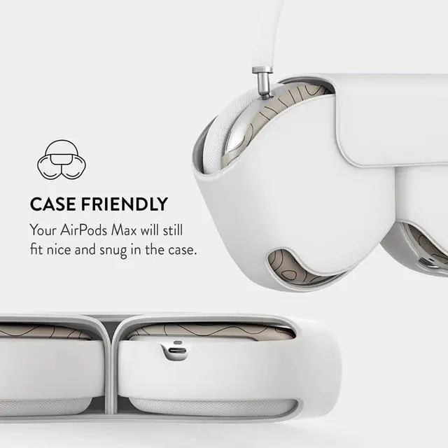 Alt view image 5 of 5 - Burga Airpods MAX Case, Compatible with Apple Airpods MAX Cover, Cute Protective Air Pods Hard Plastic Shell, Headphones Ear Covers, Stylish Design Smartphone Accessories