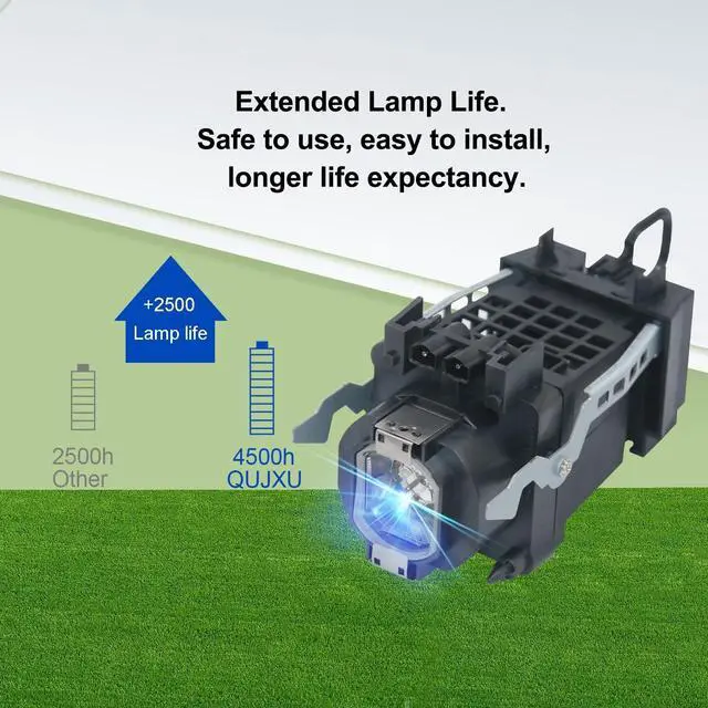 Alt view image 3 of 5 - QUJXU XL-2400 Lamp with Housing for Sonny KDF-E50A10, KDF-E42A10, KDF-50E2000, KDF-E50A11E, KDF-55E2000, KDF-46E2000, KDF-E50A12U, KDF-50E2010, KDF-42E2000, KDF-E42A11E, KF-E42A10, KF-E50A10 TV's