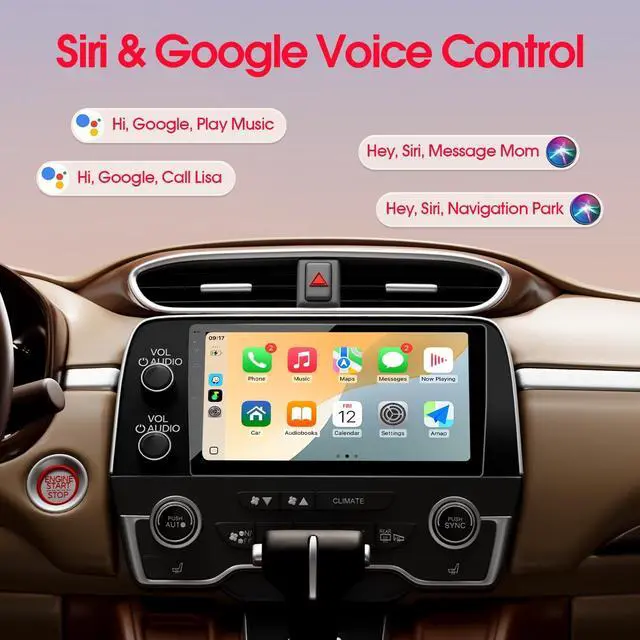 Alt view image 3 of 5 - Haudio 10.1 Inch Car Stereo Double Din Radio Touchscreen with Backup Camera, Car Audio Support Wireless Apple CarPlay and Wireless Android Auto,Mirror Link,AUX,FM/AM^^Double din car Radi