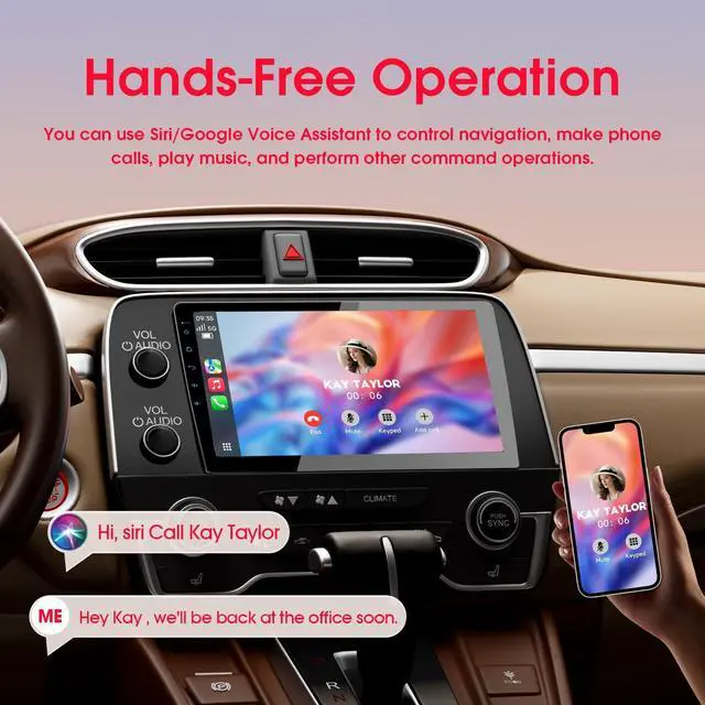 Alt view image 4 of 5 - Haudio 10.1 Inch Car Stereo Double Din Radio Touchscreen with Backup Camera, Car Audio Support Wireless Apple CarPlay and Wireless Android Auto,Mirror Link,AUX,FM/AM^^Double din car Radi