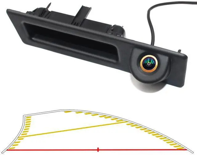 Main image of Vehicle Backup Camera CCD with Dynamic Trajectory Moving Guide Parking Line for BMW 3 5 Series X1 3 4 5 F07 F10 F11 F25 F26 F30 F34 Car Rear View Reverse Parking Fisheye Lens Car Trunk Handle Camera