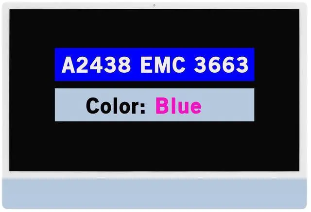 Main image of BTSELSS 24.0" Screen Replacement for iMac A2438 M1 2021(4-Ports) EMC 3663 MGPC3xx/A MGPD3xx/A MGPF3xx/A 4480X2520 4.5K LCD Display Digitizer Assembly 661-16575 (Blue)