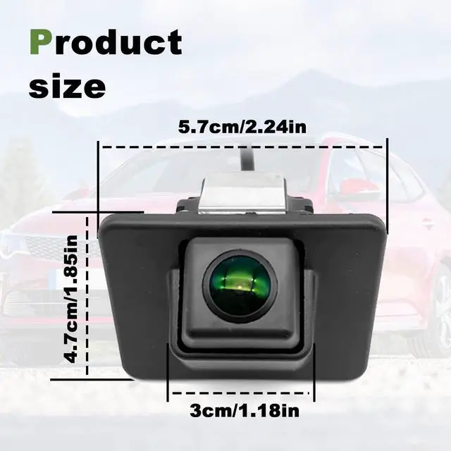 Alt view image 2 of 5 - Rearview Mirror Reverse Camera 95760-2T002 Compatible Only with kia Optima 2011 2012 2013 and Kia Optima Hybrid 2.4L 2011 2012 2013, Backup Camera OE 95760-2T001 95760-2T002
